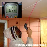 Using laser thermometer to find bees nest